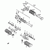 Схема вузла: Підніжки для Suzuki GS1000