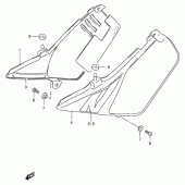 Схема вузла: Бічні панелі для Suzuki TS125