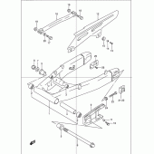 Схема вузла: Задній важіль підвіски Suzuki GSF1200 Bandit