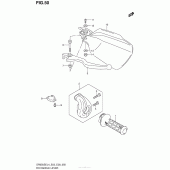 Схема узла: Правая ручка руля для Suzuki DR650 DR650SE