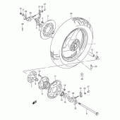Схема узла: Заднее колесо для Suzuki GSX750 Katana