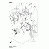 Схема узла: Воздушный фильтр для Suzuki RMX450