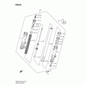 Схема вузла: Передня вилка (Gsf1250l1 e24) для Suzuki GSF1250 Bandit