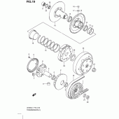 Схема вузла: Трансмісія для Suzuki UH200 Burgman