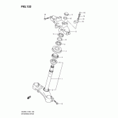 Схема узла: Рулевая траверса для Suzuki DL650 V-Strom