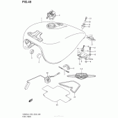 Схема узла: Топливный бак (Vz800L3 E33) для Suzuki VZ800 Boulevard M50