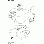 Схема вузла: Паливний бак (Vz800L6 E33) для Suzuki VZ800 Boulevard M50