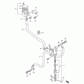 Схема вузла: Задній гальмівний циліндр (Model s/t/v/w) для Suzuki GSX-R1100