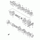 Схема узла: Трансмиссия (e.no.106032) для Suzuki DR350