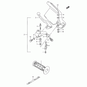 Схема вузла: Ліва ручка керма для Suzuki DR800