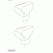 Схема узла: Заглушка сиденья пассажира (Model k2) для Suzuki TL1000