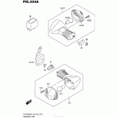 Схема узла: Поворотники для Suzuki DR-Z400 DR-Z400SM
