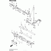 Схема вузла: Копірний вал & Вилки & Вал перемикання для Suzuki GSX-R1000