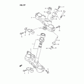 Схема узла: Рулевая траверса для Suzuki RMX250