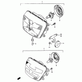 Схема вузла: Фара (Gsf1200st/sv/sw/sx/sy/sav/saw/sax/say) для Suzuki GSF1200 Bandit