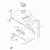 Схема вузла: Паливний бак (Model w) для Suzuki GSX-R600