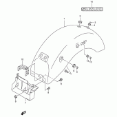 Схема вузла: Заднє крило Suzuki VL125 Intruder LC