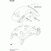 Схема вузла: Rear Fender (Vl1500Bl4 E03) для Suzuki VL1500 Boulevard C90
