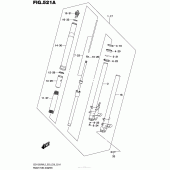 Схема вузла: Вилка передньої осі для Suzuki GSX1300 Hayabusa