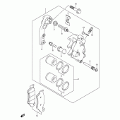 Схема узла: Передний тормозной суппорт для Suzuki RM-Z450