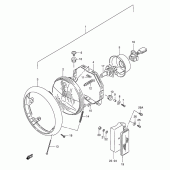 Схема вузла: Фара (Model t/v/w/x/y) для Suzuki LS650 Savage