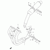 Схема узла: Выхлопная система для Suzuki GSX-R400