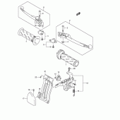 Схема вузла: Ручки керма (Model k3/k4) для Suzuki AN650 Burgman (EU analogue of SkyWave)