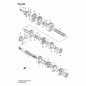 Схема вузла: Трансмісія (Model k6/k7/k8/k9) для Suzuki VL1500 Boulevard C90T