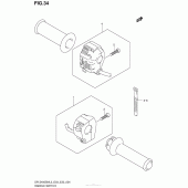 Схема узла: Пульт управления рулевой для Suzuki DR-Z400 DR-Z400SM
