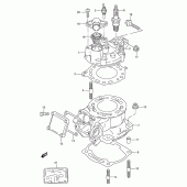Схема узла: Цилиндр для Suzuki TS125