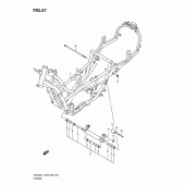 Схема вузла: Рама (An400l1 e3) для Suzuki AN400 Burgman (EU analogue of SkyWave)