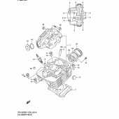 Схема вузла: Головка циліндра для Suzuki DR125