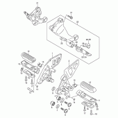 Схема узла: Подножки для Suzuki GSX1300 Hayabusa