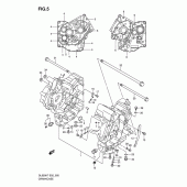 Схема вузла: Картер двигуна для Suzuki DL650 V-Strom