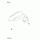 Схема узла: Переднее крыло (Gsf650l2 e21) для Suzuki GSF650 Bandit