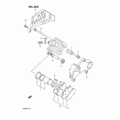 Схема узла: Задний тормозной суппорт (Model m) для Suzuki RM125