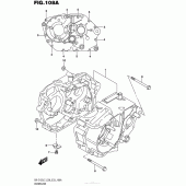 Схема узла: Картер двигателя для Suzuki DR-Z125 DR-Z125