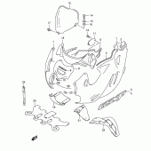 Схема вузла: Передній обтічник (Model k5) для Suzuki GSX750 Katana