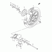 Схема вузла: Заднє колесо Suzuki DR125