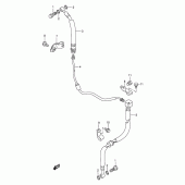 Схема вузла: Передній гальмівний шланг Suzuki DR650 DR650RE