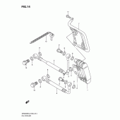 Схема вузла: Олійний охолоджувач для Suzuki DR200 DR200SE