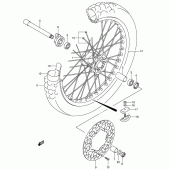 Схема вузла: Переднє колесо Suzuki DR-Z400 DR-Z400E