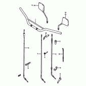Схема узла: Руль & Тросики (Dr350sl/sm, dr350sn/sp/sr e24) для Suzuki DR350