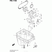 Схема вузла: Насос масляний & Піддон для Suzuki GSX-R1000