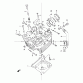 Схема вузла: Головка циліндра для Suzuki DR250