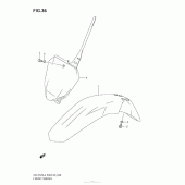 Схема узла: Переднее крыло для Suzuki DR-Z125 DR-Z125L