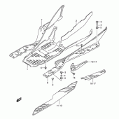 Схема вузла: Полик & Нижня підкрилка для Suzuki AN400 Burgman (EU analogue of SkyWave)