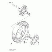 Схема узла: Переднее колесо (Sv650sl1 e24) для Suzuki SV650