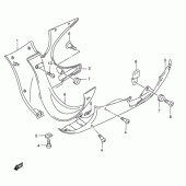 Схема узла: Нижний обтекатель для Suzuki GSX750 Katana