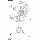Схема узла: Переднее колесо для Suzuki DR200 DR200S